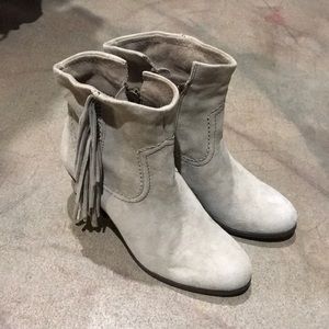 Sam Edelman fringed booties suede